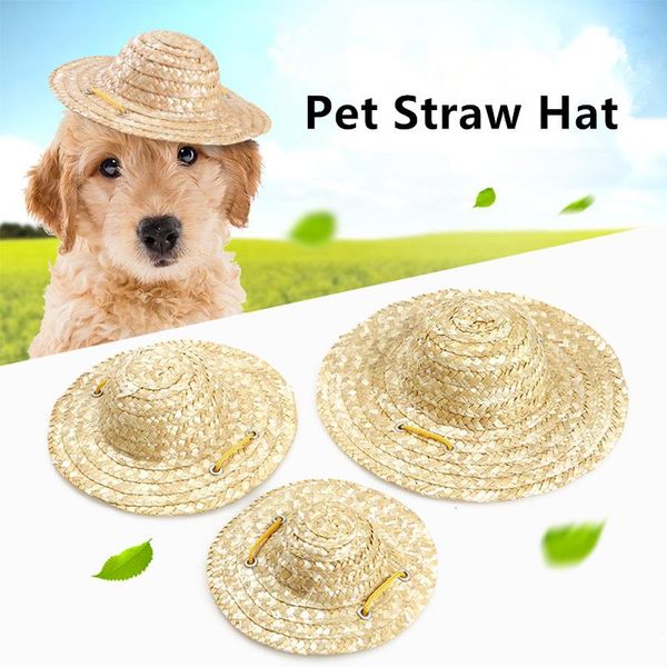 

dog apparel pet handcrafted woven sun hat cat straw small outdoor accessories hiking products small/large dogs hats cap