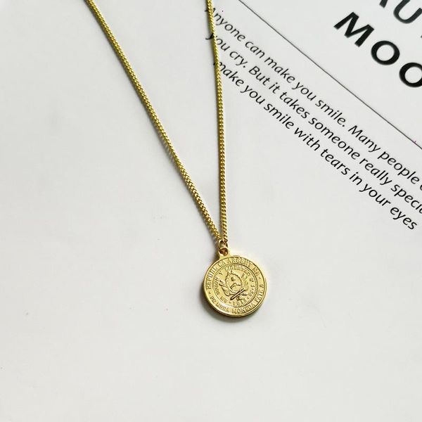 

pendant necklaces vintage argentina 1 peso coin necklace sun of may round face 18mm gold sunrise women disc neclace, Silver