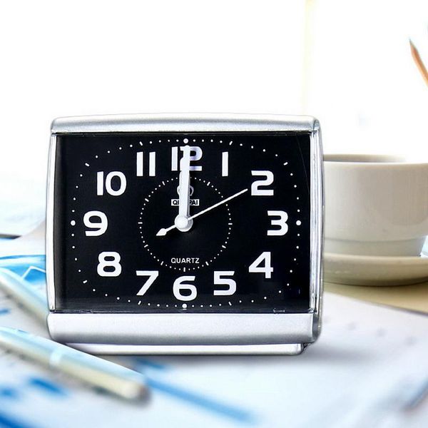 

fashion square alarm clock bedroom deskbed wake up clocks beside student plastic silent sweeping small table other & accessories