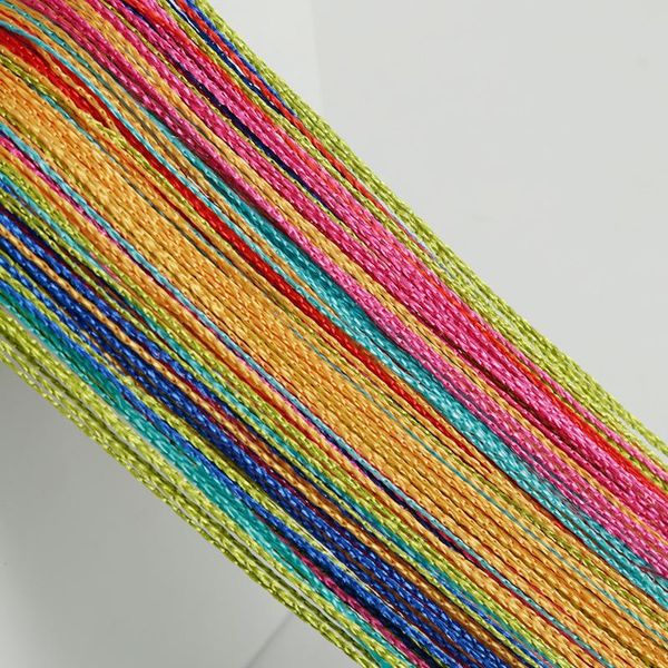 

curtain & drapes 100x200cm luxury solid color crystal flash line shiny tassel string door window room divider for home wedding decoration