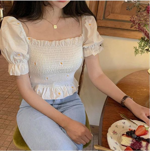 

women's blouses & shirts spring vintage white shirt female oversize women short sleeve girls blouse summer plus size femme blusas