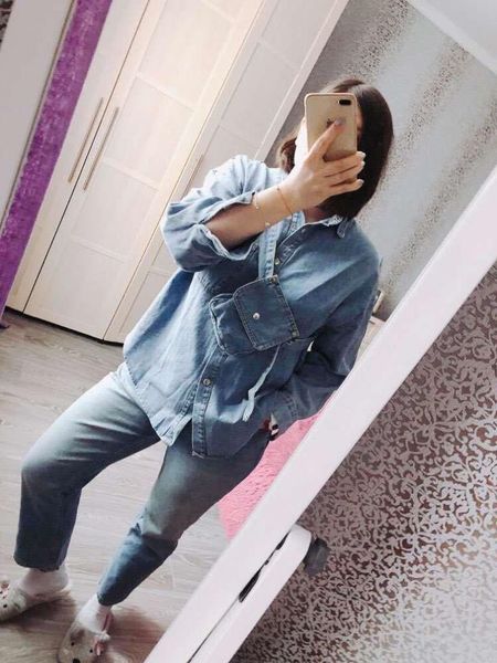 

vintage sashes slim waist jeans coat women autumn spring denim jacket korean long women's jackets, Black;brown