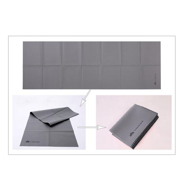 

folding yoga mat 2mm ultra-thin mini portable embossed anti-slip fitness travel indoor female mats