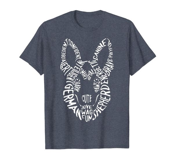 

german shepherd typography t shirt word art dog lover gifts, White;black