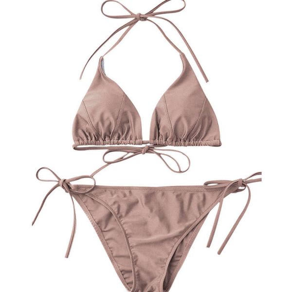 

rope bandage women's swimwear bikini split swimsuit, White;black