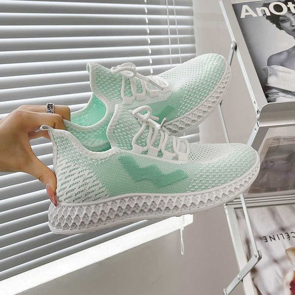 

2021 sneakers women breathable mesh casual shoes female fashion sneakers platform women vulcanize shoes chaussures femme y0907, Black