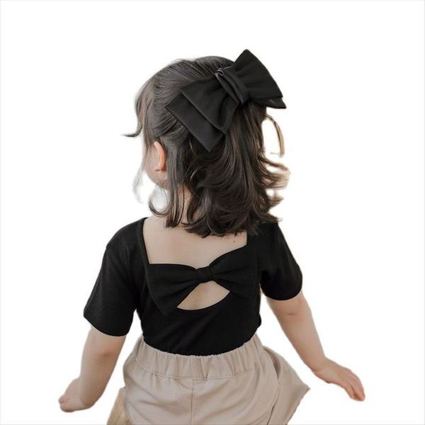 

vidmid baby kids cotton girls sweet lovely summer t shirts thin childrens casual short sleeve bottoming p2024, Blue