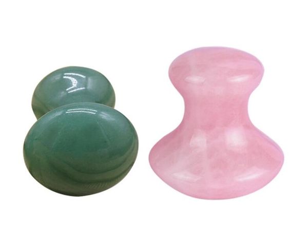 Atacado massagem pedras rochas naturais rosa quartzo verde aventurine forma cogumelo gua sha guasa raspando placa de ferramentas para spa relaxante meditação