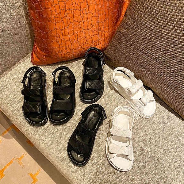 

sandals real leather sew lattices creepers sandals women silver hook&loop strap gladiator sandalias plaid open toe flats muffins sa rumk, Black