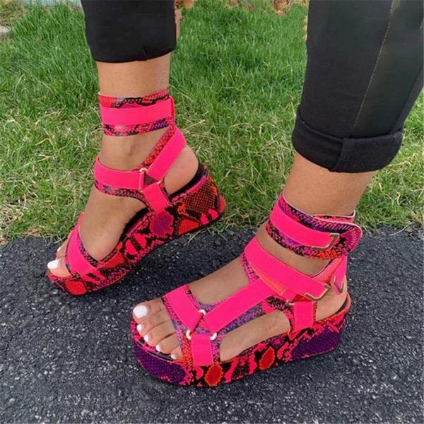 

ladies platform gladiator sandals ins colorful wedges summer women party wholesale shoes woman, Black