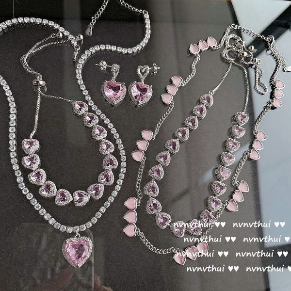 

strands strings bright honey peach heart necklace 18k gold plated jewelry powder zircon love opal wing neckchain, Black