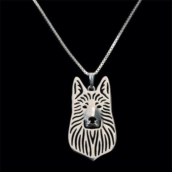 

pendant necklaces style dog women's metal german shepherd drop, Silver