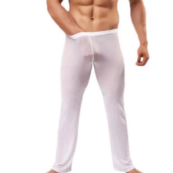 

sleepwear fashion pajamas 2021 grid men's leggings transparent, Black;brown