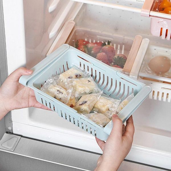 

storage bottles & jars retractable drawer type refrigerator container box food fruit organizer basket fridge bins sub sale