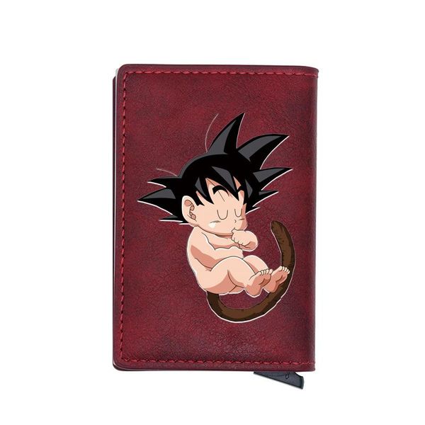 

card holders funy baby digital printing leather holder wallet men women charm casual mini thin purse gift, Brown;gray