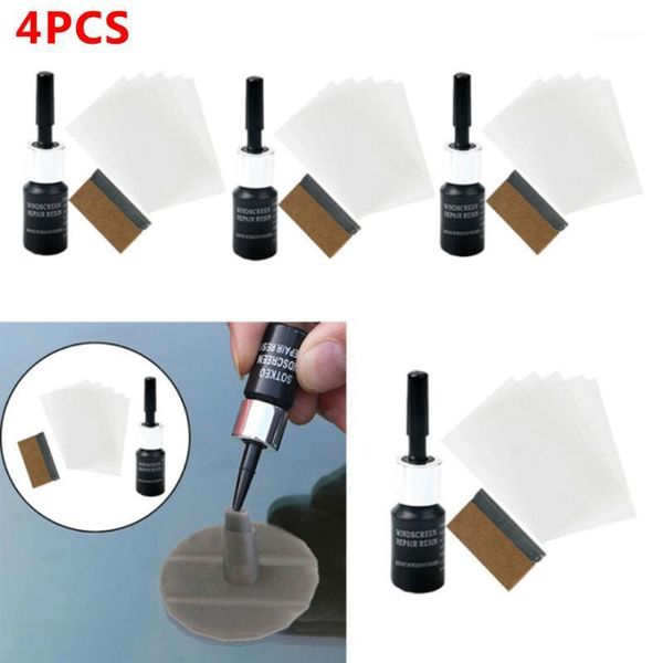 

4x car windscreen windshield glass nano repair kit for chips cracks scratches1