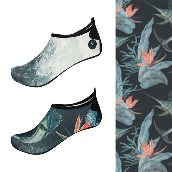 

cover-ups nujune summer water shoes for women men non-slip beach socks colorful slippers swimming sea surfing diving breathable