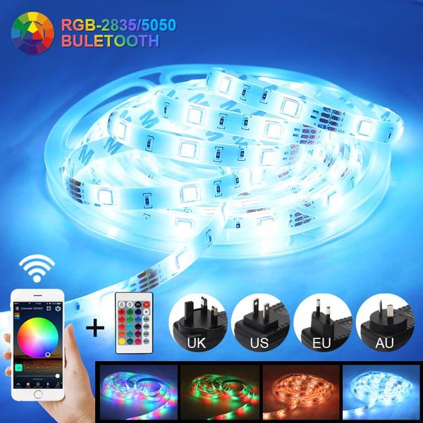 

strips led strip lights rgb waterproof flexible ribbon 2835 wifi 12v for room tape diode bedroom decorations bluetooth