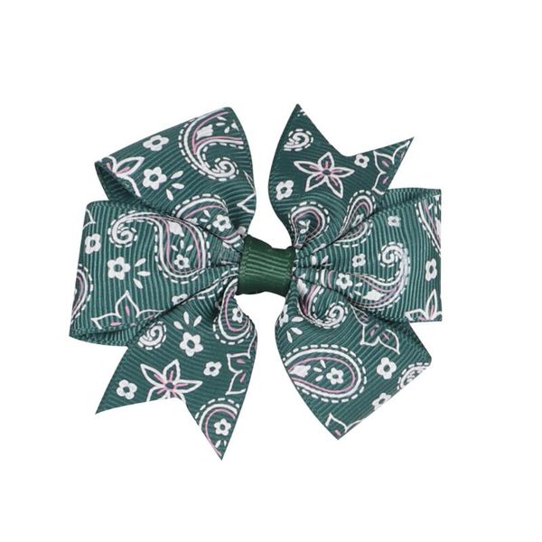

hair accessories girl's solid color flower print bows cilps handmade windmill headdress hairpin ozdoby do wlosow, Slivery;white