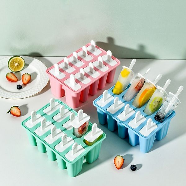 Buz Popsicle Kalıp Silikon Dondurulmuş Popsicle Mold Tool Don-Cream Maker Kalıp Kutusu Tepsisi