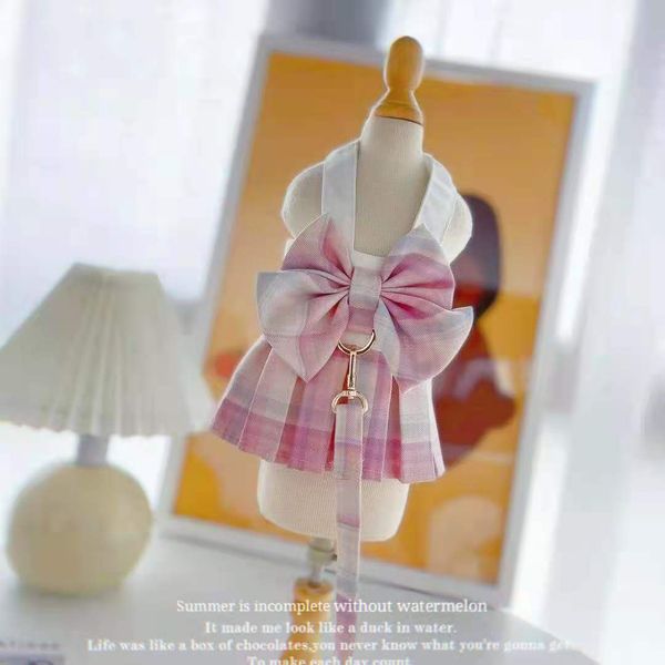 

pet dog cloth vt traction small teddy bear go out with cht strap to walk the rope