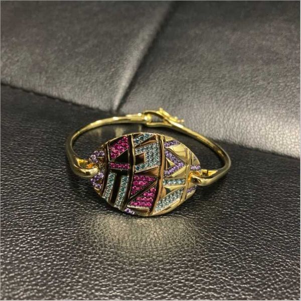 

colorful oval plate tribal bracelet female color treasure golden yellow bracelet, Black