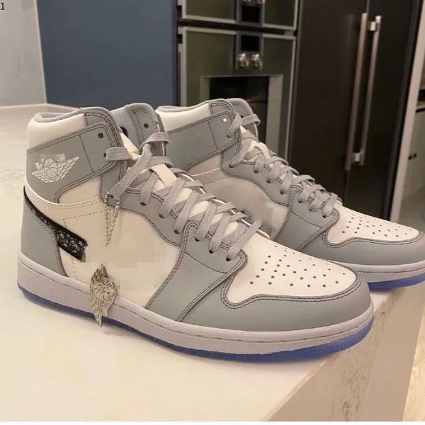 

dio 2021colour officially revealed anniversary collaboration grey white french fashion style label kim jones sneaker shoe size 36-45 mkj0003, Red;white