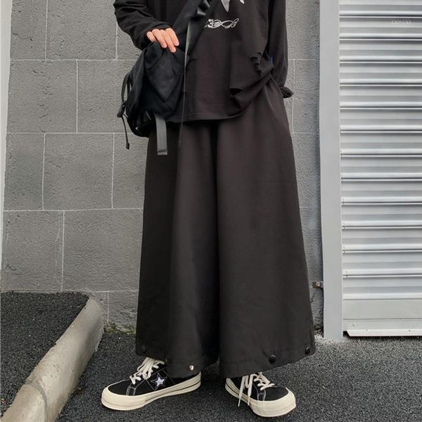 

men's pants instudios fashion ins japanese retro loose wide leg black knickerbockers capris for men and women