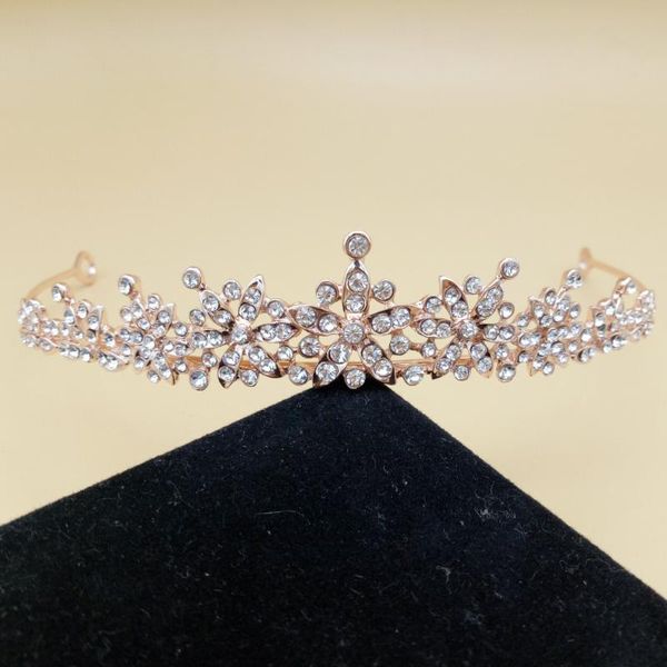 

hair clips & barrettes gorgeous rose gold bridal tiara crown crystal headpiece for women prom ornaments wedding bride jewelry accessories, Golden;silver