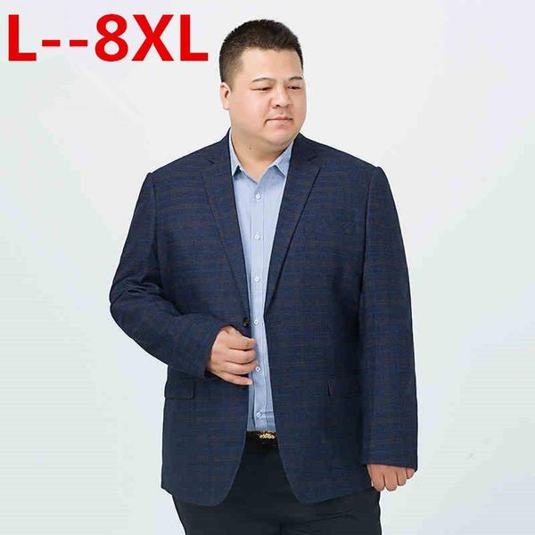 

men's jackets big 10xl 8xl 6xl 5xl 4xl mens korean loose fit fashion cotton blazer suit jacket plus size male blazers coat casual suits, Black;brown