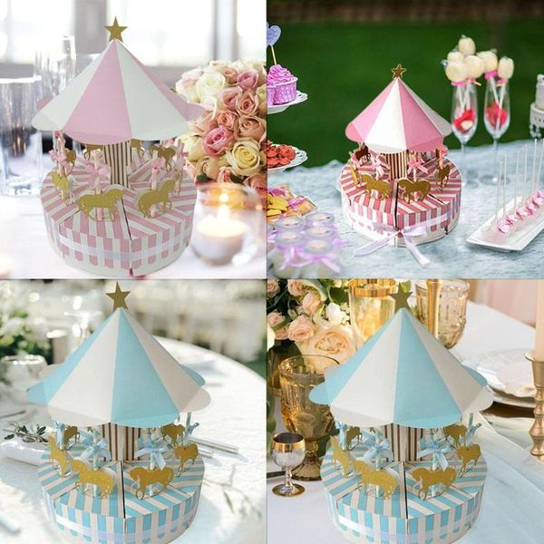 

gift wrap vktech white card paper candy box romantic carousel wedding birthday party decoration guest in stock drop