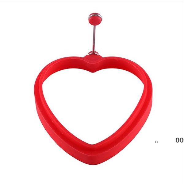 Cuore rotondo Friggere Uovo Anello Pancake Bracconaggio Stampo Silicone Uovo Anello Stampi Rotondo Cucina Utensile da cucina Anelli Pancake Cottura Accessorio RRE10733