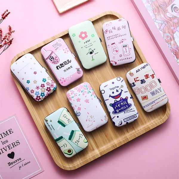 

7pcs/set cartoon stainless steel nail trimming tools clippers set home manicure pedicure kits1