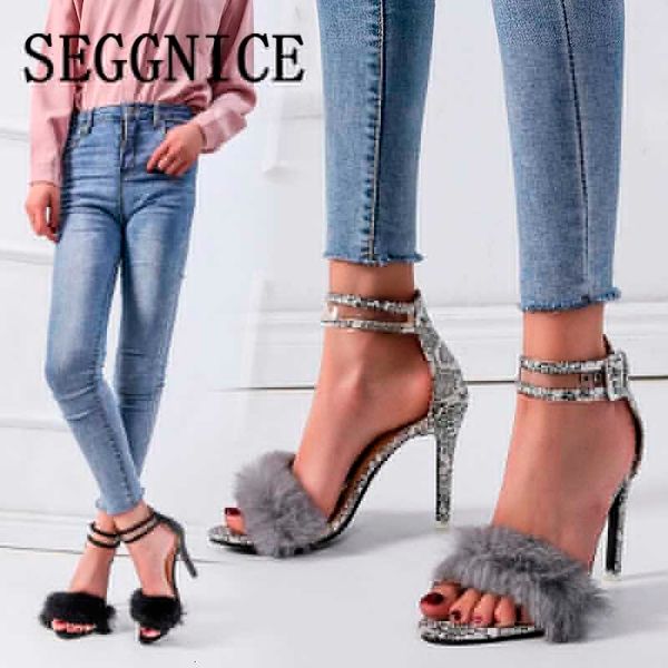 

sandals secret skin of the ladies sandals in fake high heels soft rabbit feminine shoes will see high-fashion women's dtn5, Black