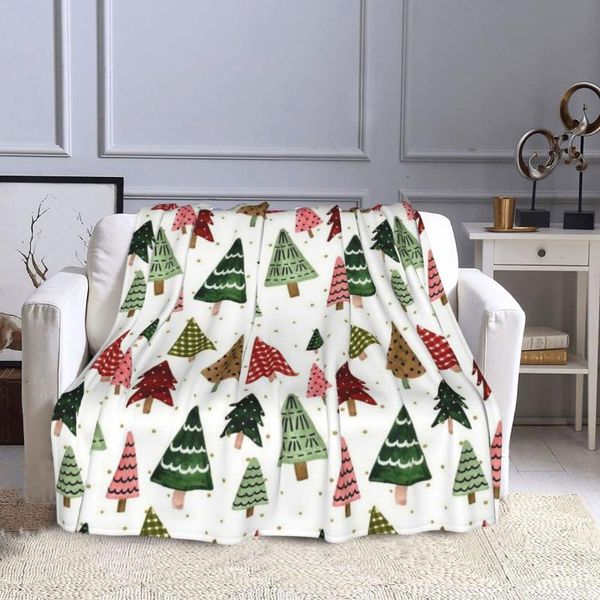 

blankets holiday pines gold dots pattern lightweight blanket for home decor, bed, sofa, black, 50"x40"
