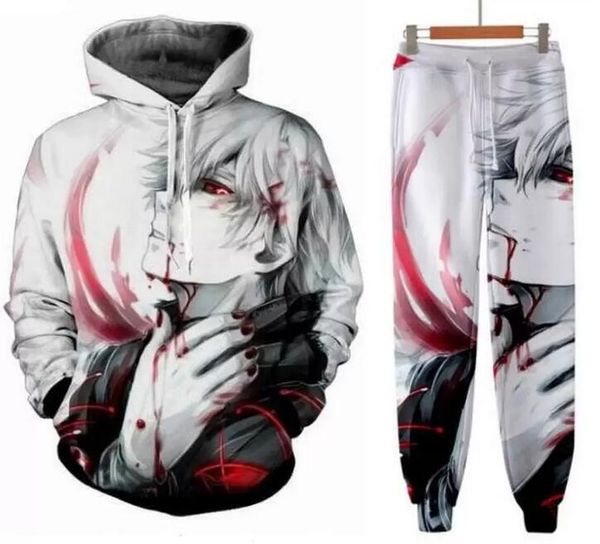 2022 neue Männer/Frauen Anime Tokyo Ghoul Lustige 3D Druck Mode Trainingsanzüge Hip Hop Hosen + Hoodies ok010