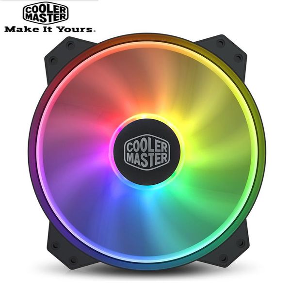 

cooler master mf200r argb 20cm 5v/3pin 12v4pin rgb computer case damping fan cpu water cooling replaces fans pwm & coolings