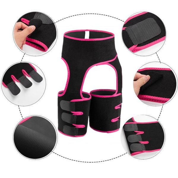 

women's shapers women high waist thigh trimmer neoprene sweat shapewear slimming leg body adjustable trainer belt, Black;white
