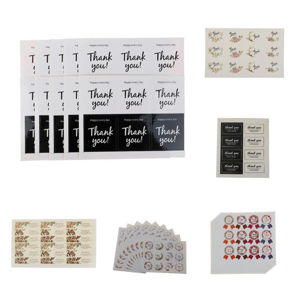 

gift wrap 10sheets/pack sealing stickers thank you design diary scrapbooking festival birthday party decorations labels