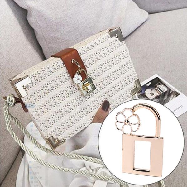 

bag parts & accessories 1pc metal clasp turn lock twist locks for diy handbag craft purse hardware flower, Black