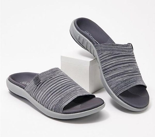 

sandals summer flat-bottomed casual women's daily word flying woven large size are lightweight for women, Black
