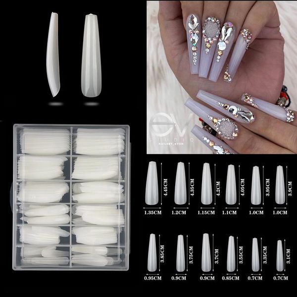 

extra long coffin ballet false nail tips 120pcs packaging box ballerina art manicure artificial acrylic decoration tool nails, Red;gold