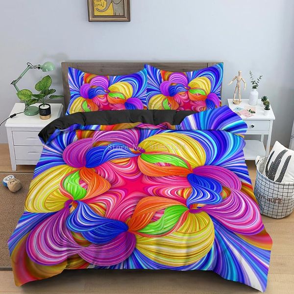 

bedding sets colorful rainbow set stripe duvet cover quilt comforter king  size beds 150 teens bedclothes