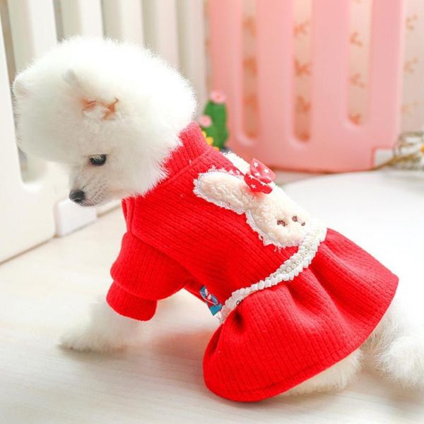 

dog apparel comfortable warm pet winter skirt for daily wear dress