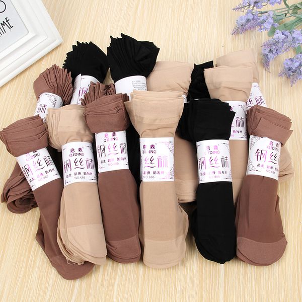 

summer flh colored anti snagging women' steel short silk stockings, Red;black