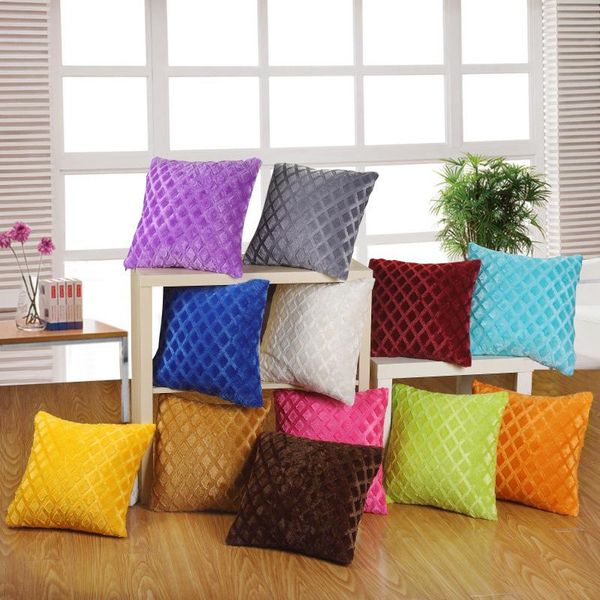 

pillow case fashion plush decorative cushion cover home bed room pillowcases sofa throw covers 43*43cm