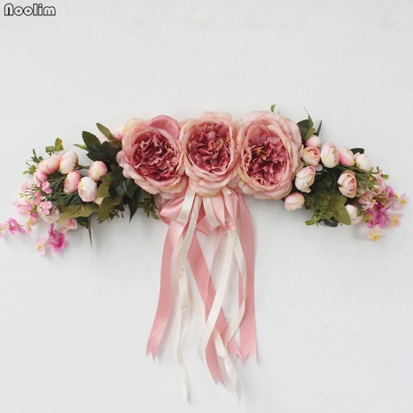 

european rose peony artificial flowers wreath hanging ornaments garland lintel wall decorative flower door wedding decor & wreaths