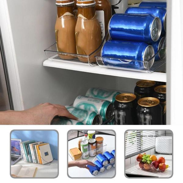 

hooks & rails non-slip shatter-proof soda can fridge beverage holder for food