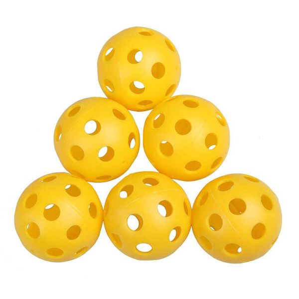 

golf balls 6pcs plastic hollow ball practice sports accessories