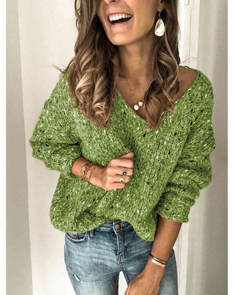 

women's sweaters suÃ©ter feminino manga comprida gola v, camisola de malha sÃ³lida rosa cinza verde azul marrom plus size xwjr, White;black